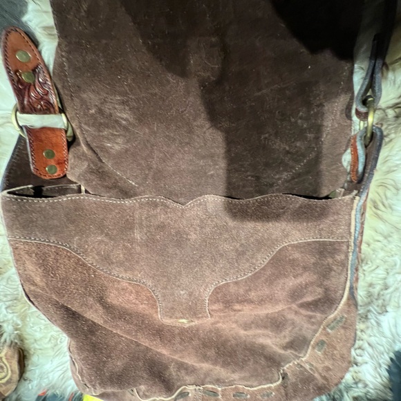 AMERICAN DARLING conceal carry crossbody bag hand tooled tourqoise stone RTL 495 - Picture 8 of 13